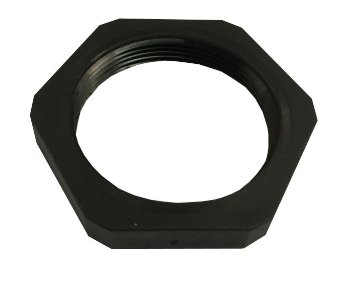 SIB - ADR - GPO Gegenmutter NPT 1/2'' PA6 RAL9005 Schlüsselweite 27mm, Materialdicke 6mm