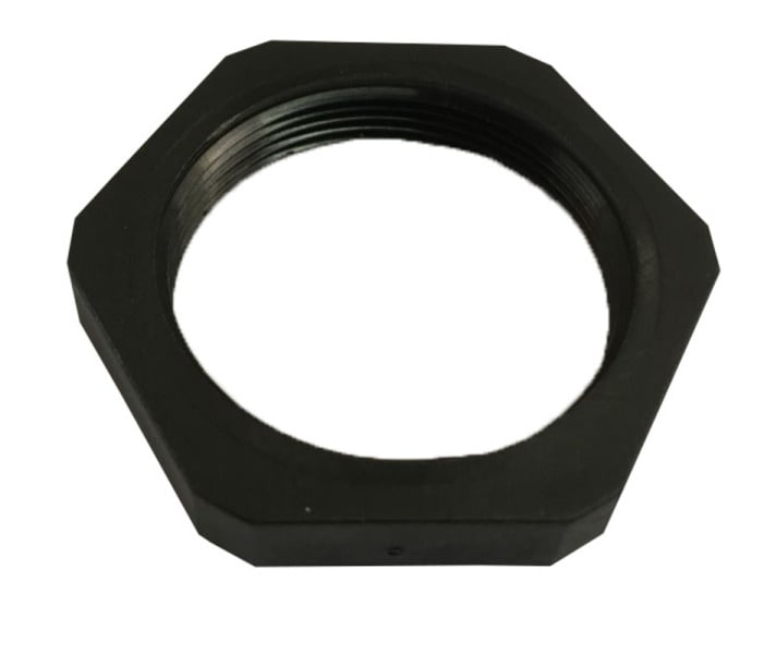 SIB - ADR - GPO Gegenmutter PG13 PA6 RAL9005 Schlüsselweite 24mm, Materialdicke 5mm