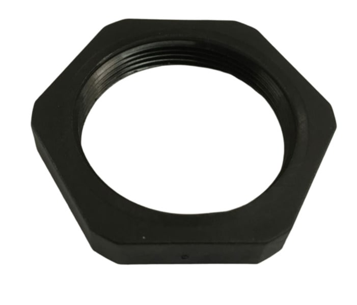 SIB - ADR - GPO Gegenmutter PG16 PA6 RAL9005 Schlüsselweite 27mm, Materialdicke 6mm
