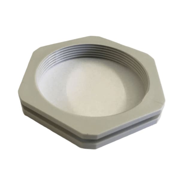 SIB - ADR - GPO Gegenmutter PG36 PA RAL9005 mit Rille Schlüsselweite 59mm, Materialdicke 8mm