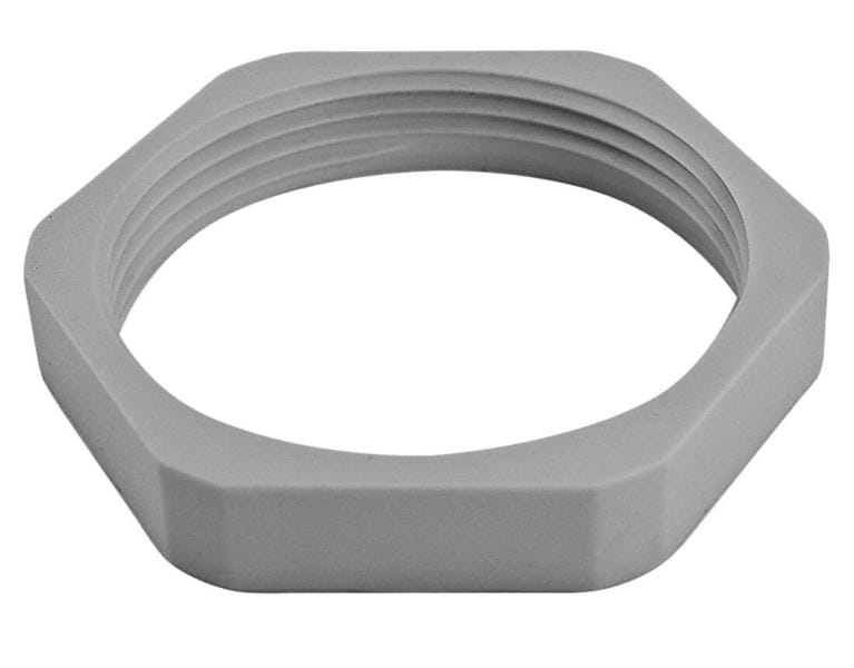 SIB - ADR - GPO Gegenmutter PG42 PA6 RAL7035 mit Rille
