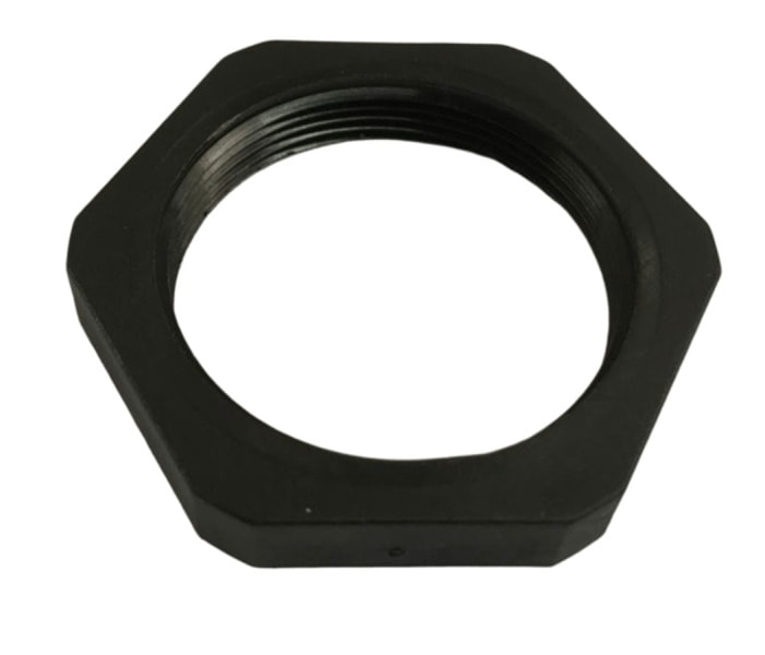 SIB - ADR - GPO Gegenmutter PG7 PA6 RAL9005 Schlüsselweite 19mm, Materialdicke 5mm