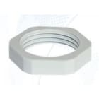 SIB - ADR - GPO Gegenmutter PG9 PA6 RAL7035 SW19 Schlüsselweite 19mm, Materialdicke 5mm