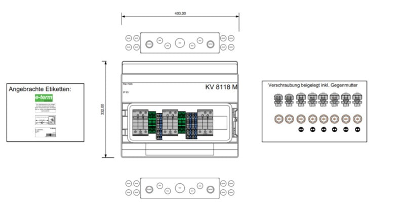 E-TERM - KV PV 03_3 VMB PH T1 3 x PV String auf 3 x Wechselrichter-Eingang