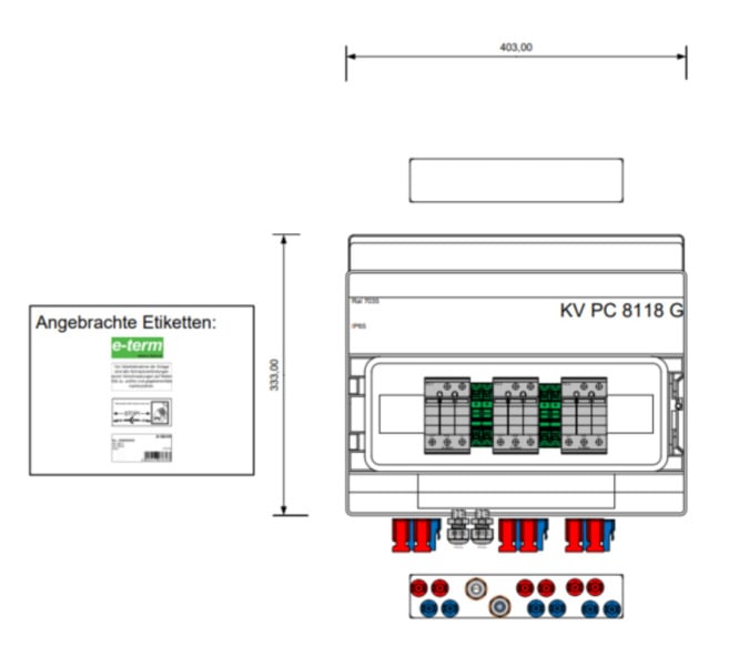 E-TERM - KV PV UV 03_3 VMU MC4 PH T1 3 x PV String auf 3 x Wechselrichter-Eingang