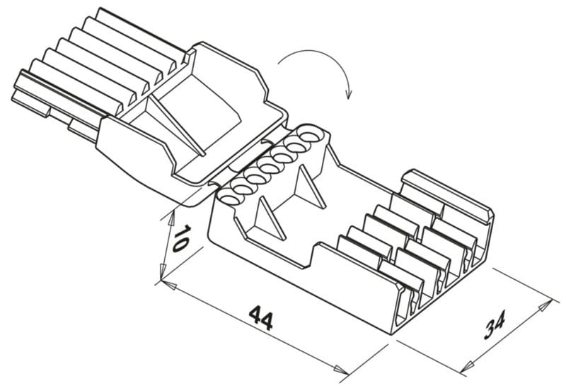 ELECTRO TERMINAL - LBK 1/7 END Steckverbindungssystem für Lichtbänder