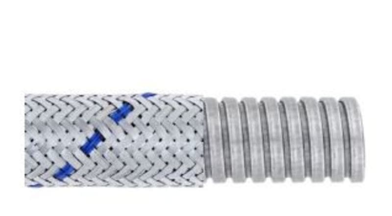 E-TERM - Metallschlauch mit Stahlgeflecht 15x19mm IP 50 Standard Einhakprofil SG15-F