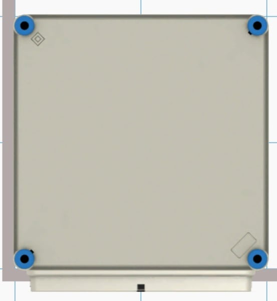 E-TERM - MI Leergehäuse 300x300mm mit TS, elast. Einführung