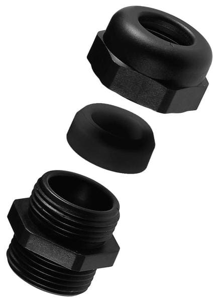 SIB - ADR - POWT Kabelverschraubung M16 Ex e PA6 RAL9005 WADI