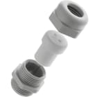SIB - ADR - POWT Kabelverschraubung M20 DUPLO 3x6mm RAL7035 IP68, SW 27, Gewindelänge: 9mm