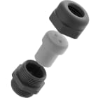 SIB - ADR - POWT Kabelverschraubung M32 DUPLO 2x9mm RAL7035 IP68, SW 42, Gewindelänge: 12mm