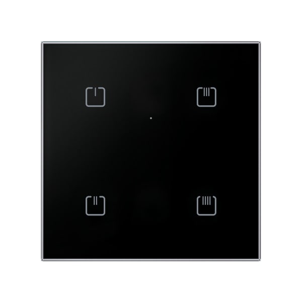E-TERM - RFGB-40B/MTR MATTER Touch-Glas-Wandtaster schwarz