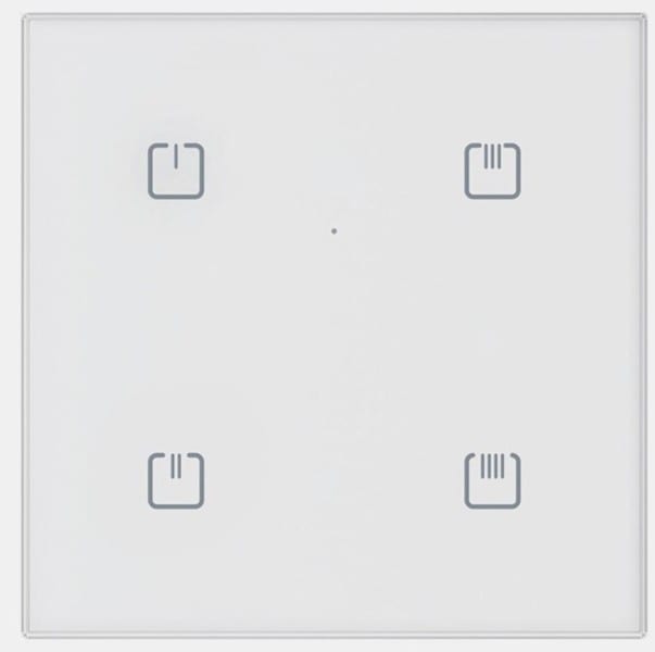 E-TERM - RFGB-40W/MTR MATTER Touch-Glas-Wandtaster weiß