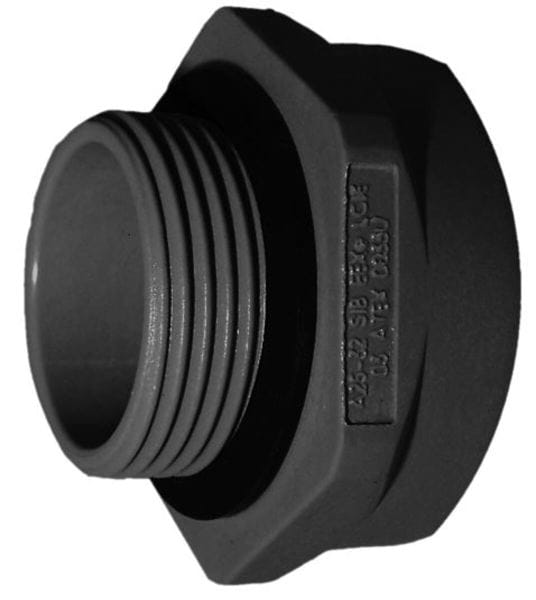 SIB - ADR - RKP Reduzierung M20/M16 Ex e PA6 RAL9005 Schlüsselweite 24mm, Gewindelänge 9mm