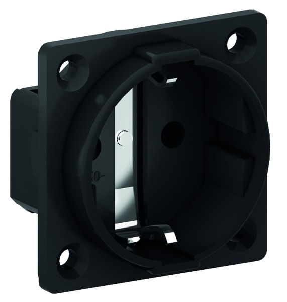 BALS - SCHUKO Anbausteckdose 16A IP20 schwarz Ni 714
