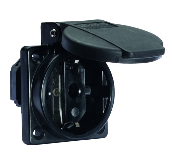 BALS - SCHUKO Anbausteckdose 16A IP54 schwarz 71097