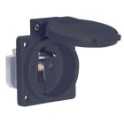 BALS - SCHUKO Anbausteckdose 16A IP54 schwarz Ni 71120