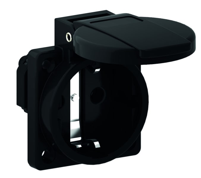 BALS - SCHUKO Anbausteckdose SL 16A IP54 schwarz Ni 71101