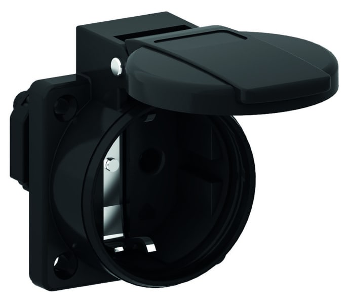 BALS - SCHUKO Anbausteckdose SL 16A IP54 schwarz Ni 71104