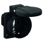 BALS - SCHUKO Anbausteckdose SL 16A IP54 schwarz Ni 71104