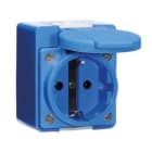 BALS - SCHUKO Wandsteckdose 16A IP44 blau Ni 724
