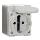 BALS - SCHUKO Wandsteckdose 16A IP44 grau Ni 725