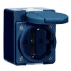 BALS - SCHUKO Wandsteckdose 16A IP44 schwarz Ni 726