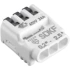 ELECTRO TERMINAL - SDKF 3-port 0,2 - 2,5mm² neutral verpackt Schraublose Dosenklemme, 3 Leiter