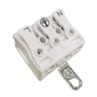 ELECTRO TERMINAL - SLK 3/3 +E-SCHR N-Erde-L PC Schraublose Leuchtenklemme, mit Schnappbefestigung