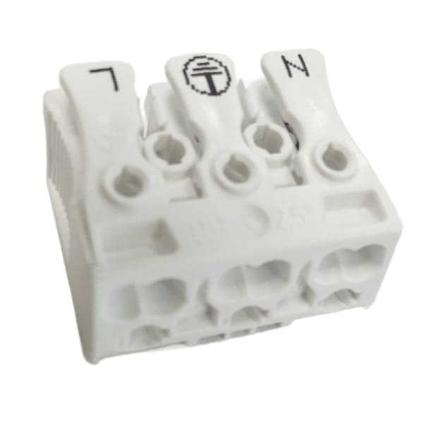 ELECTRO TERMINAL - SLK 3/3 OF N-Erde-L PC Schraublose Leuchtenklemme, zum anschrauben