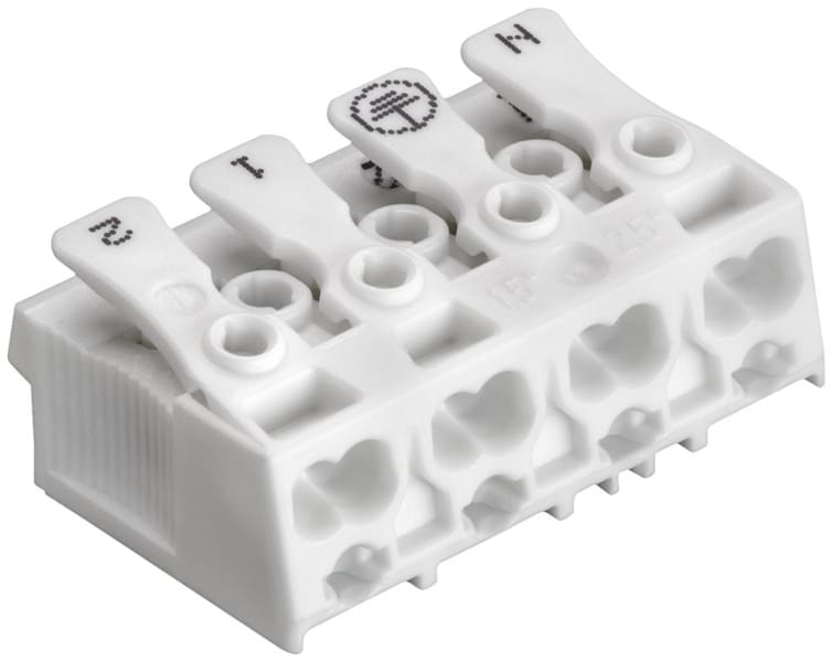 ELECTRO TERMINAL - SLK 3/4 N-1-2-3 PC Schraublose Leuchtenklemme