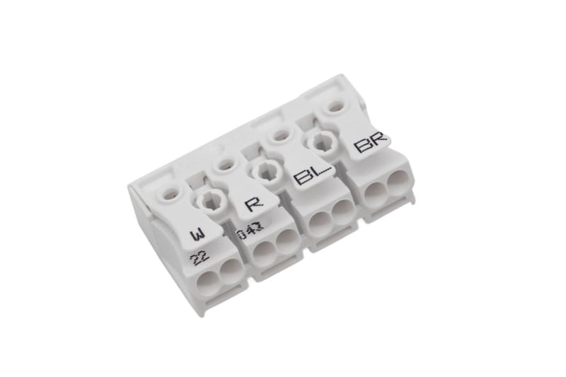 ELECTRO TERMINAL - SLK 3/4 W-R-BL-BR PC Schraublose Leuchtenklemme