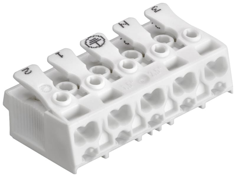 ELECTRO TERMINAL - SLK 3/5  +E-SCHR L1-N-ERDE-DA+-DA- PC Schraublose Leuchtenklemme