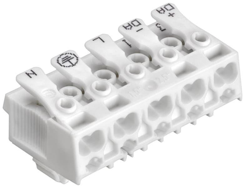 ELECTRO TERMINAL - SLK 3/5 LINECT E-SCHR  DA+ DA- L-ERDE-N Schraublose Leuchtenklemme