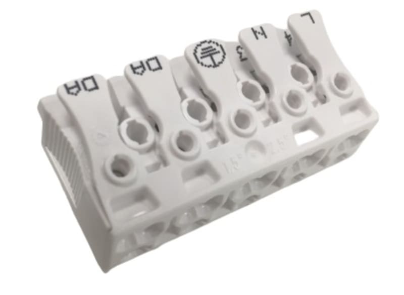 ELECTRO TERMINAL - SLK 3/5 L-N-ERDE-DA+DA- PC Schraublose Leuchtenklemme