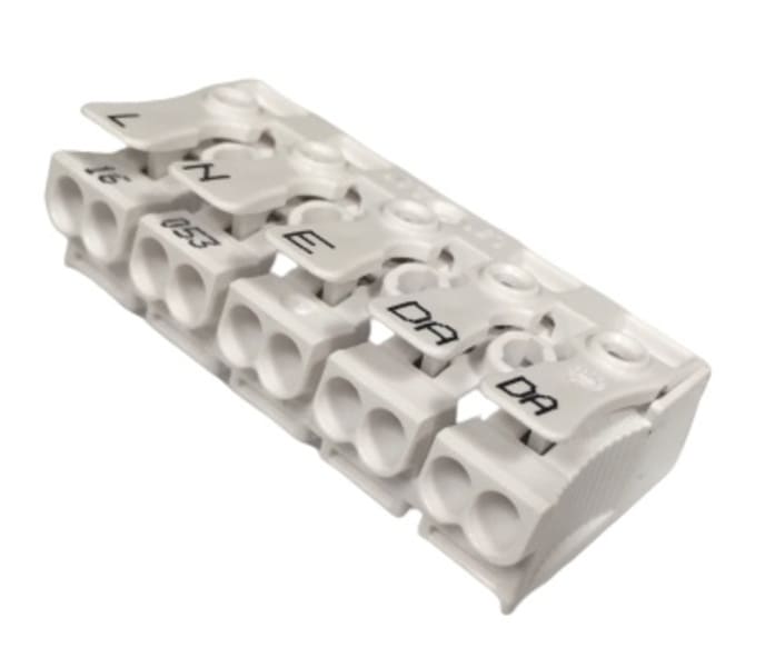 ELECTRO TERMINAL - SLK 3/5 PC L-N-E(Schrift)-DA-DA Schraublose Leuchtenklemme