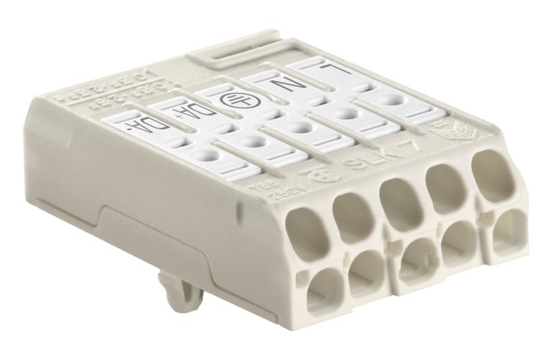 ELECTRO TERMINAL - SLK 7/5 E-PIEC 3-N-ERDE-1-2 Schraublose Leuchtenklemme, mit Steckerde