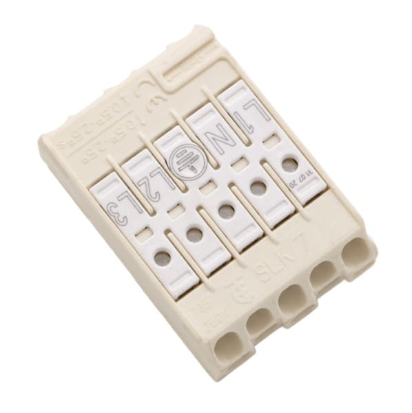 ELECTRO TERMINAL - SLK 7/5 E-PIEC L1-N-ERDE-L2 -L3 Schraublose Leuchtenklemme, mit Steckerde