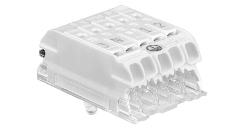 ELECTRO TERMINAL - SLK X/5 +E-SCHR 3-N-ERDE-1-2 Schraublose Leuchtenklemme, mit Schrauberde