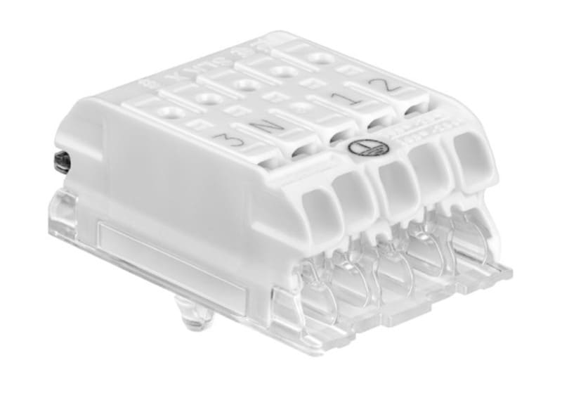 ELECTRO TERMINAL - SLK X/5 RC +E-SCHRCU 3-N-ERDE-1-2 Schraublose Leuchtenklemme, Erdlasche