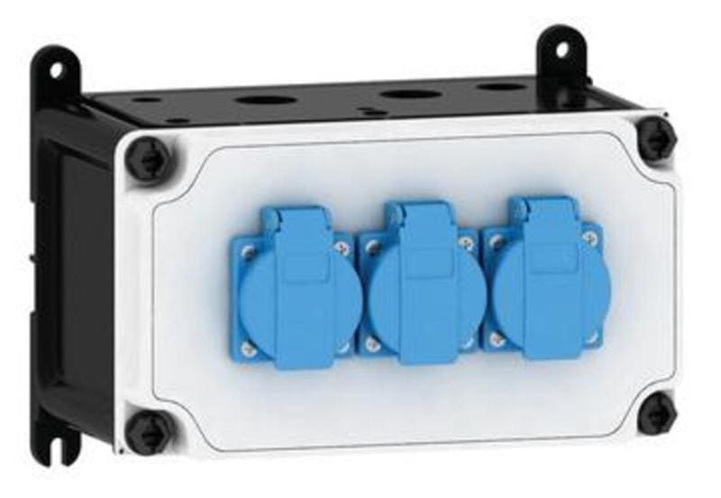 E-TERM - Steckdosenkombi VARIABOX WM 0000-3 FI000 IP54 VARIABOX-S B230xH130xT162mm