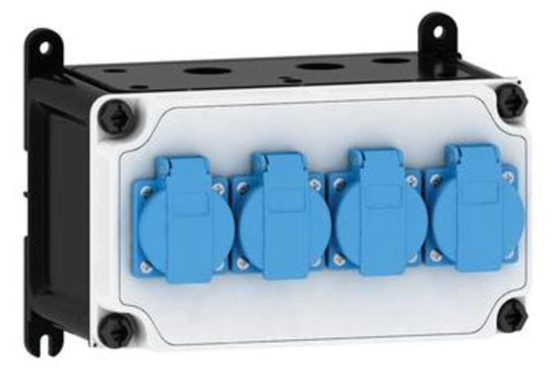 E-TERM - Steckdosenkombi VARIABOX WM 0000-4 FI000 IP54 VARIABOX-S B230xH130xT162mm