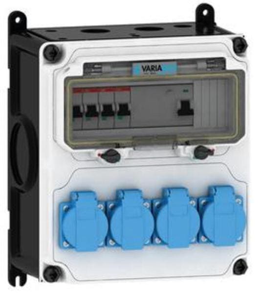 E-TERM - Steckdosenkombi VARIABOX WM 0000-4 FI040 IP54 VARIABOX-M B230xH260xT180mm