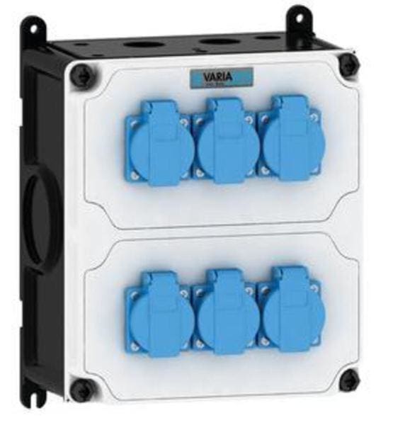 E-TERM - Steckdosenkombi VARIABOX WM 0000-6 FI000 IP54 VARIABOX-M B230xH260xT162mm