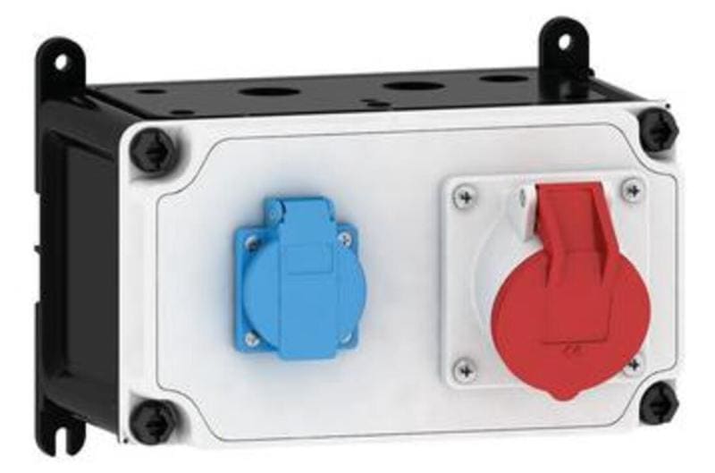 E-TERM - Steckdosenkombi VARIABOX WM 0001-1 FI000 IP44 VARIABOX-S B230xH130xT207mm