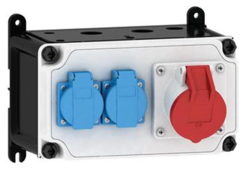 E-TERM - Steckdosenkombi VARIABOX WM 0001-2 FI000 IP54 VARIABOX-S B230xH130xT207mm