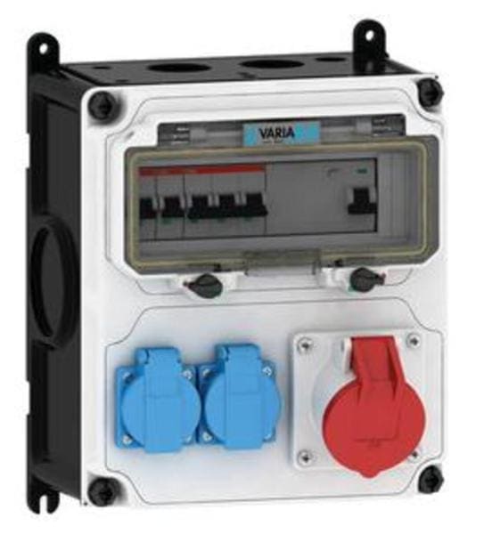 E-TERM - Steckdosenkombi VARIABOX WM 0001-2 FI040 IP44 VARIABOX-M B230xH260xT207mm