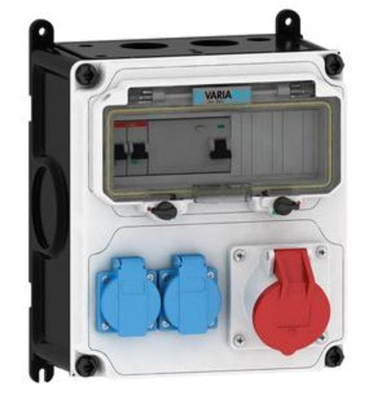 E-TERM - Steckdosenkombi VARIABOX WM 0001-2 FI040 IP44 VARIABOX-M B230xH260xT207mm