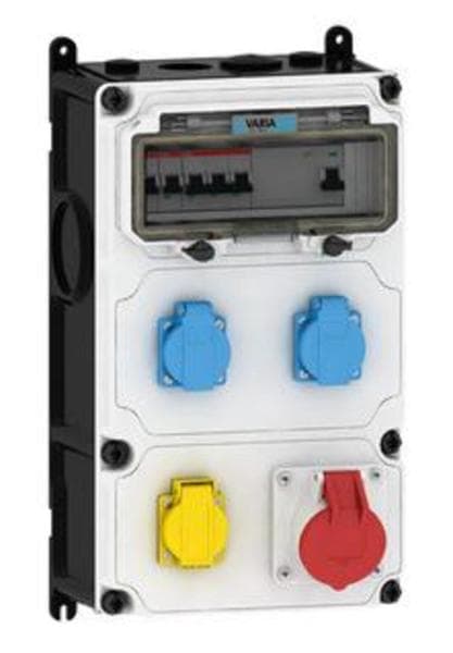 E-TERM - Steckdosenkombi VARIABOX WM 0001-2 FI040 IP44 RJ VARIABOX-L B230xH390xT207mm