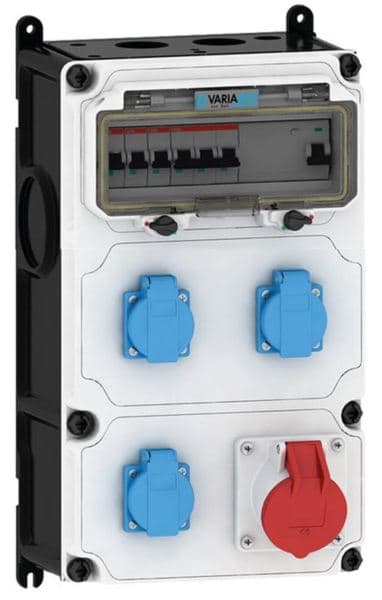 E-TERM - Steckdosenkombi VARIABOX WM 0001-3 FI040 IP44 VARIABOX-L B230xH390xT207mm